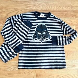 Hanna Andersson Darth Vader adult pajamas XL long John stripe 2 piece Star Wars